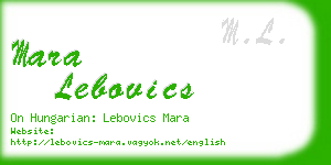 mara lebovics business card